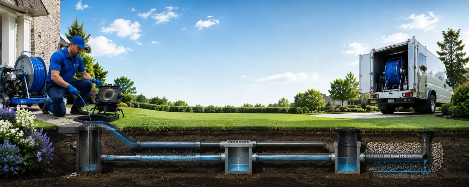 Outdoor drain cleaning information for Pine Hall, NC